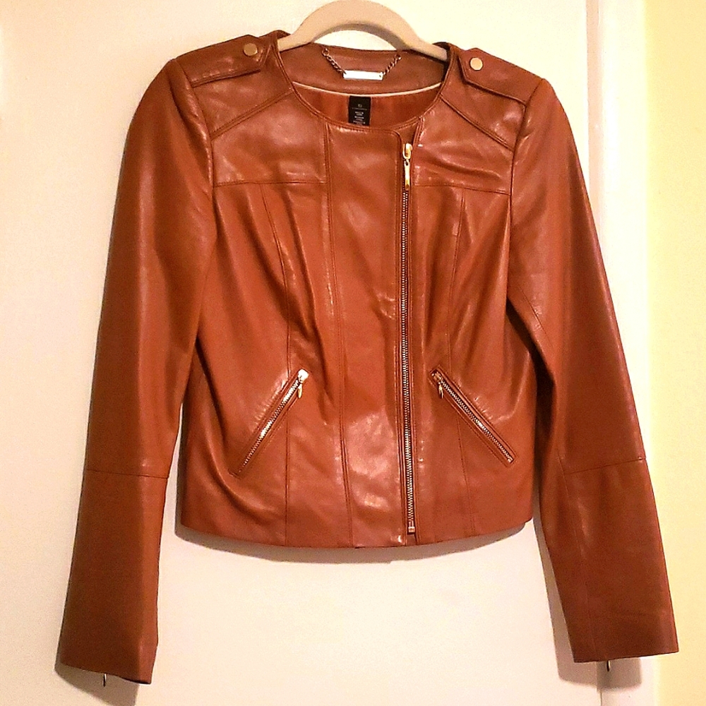White House Black Market Leather Jacket